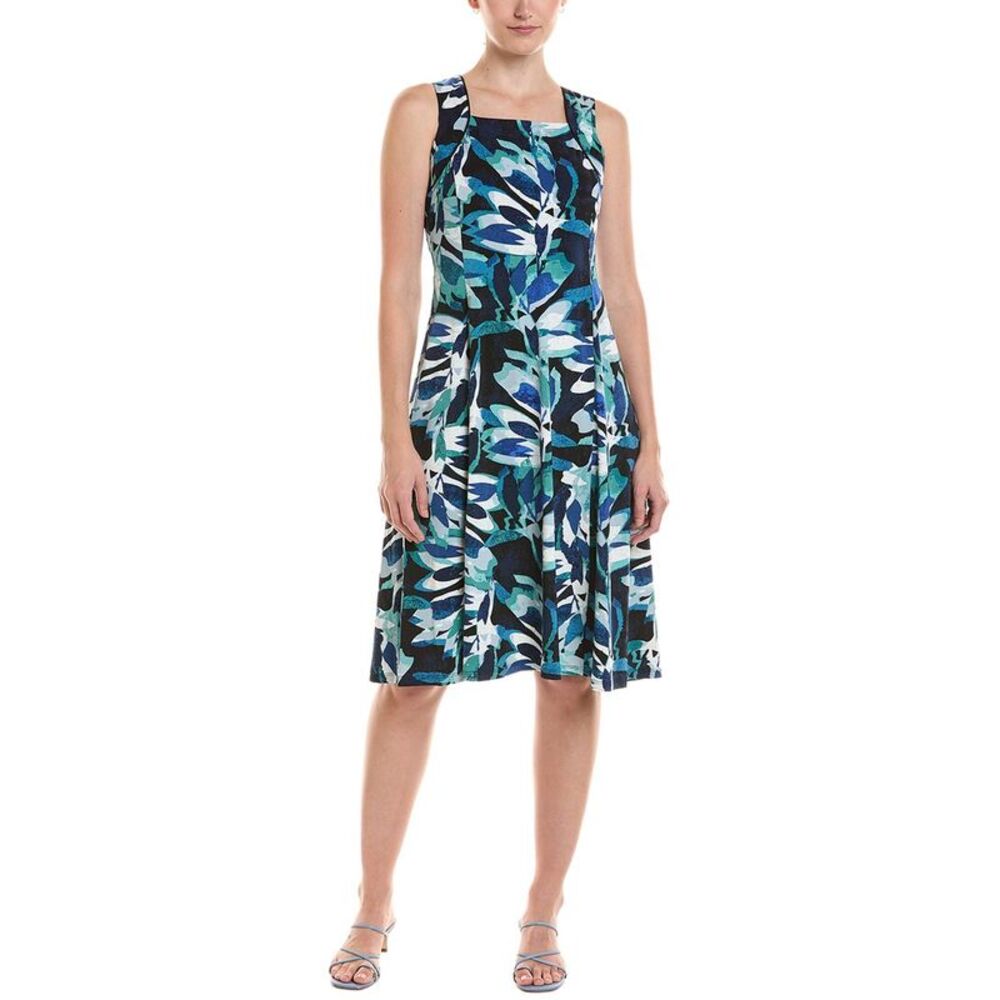 Nic & Zoe Womens  Petite Giverny Knit Blanche Dress, Green